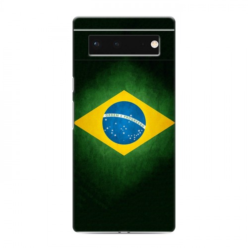 Дизайнерский пластиковый чехол для Google Pixel 6 Флаг Бразилии