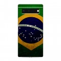 Дизайнерский силиконовый чехол для Google Pixel 6 Флаг Бразилии