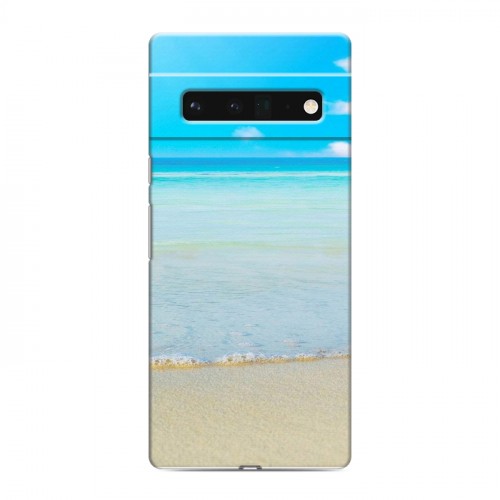 Дизайнерский силиконовый с усиленными углами чехол для Google Pixel 6 Pro пляж