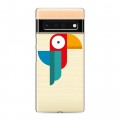 Полупрозрачный дизайнерский силиконовый чехол для Google Pixel 6 Pro Прозрачные попугаи