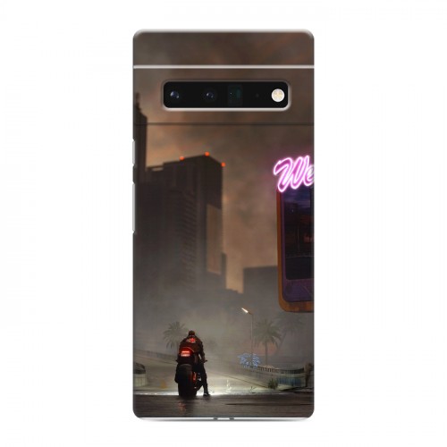 Дизайнерский силиконовый с усиленными углами чехол для Google Pixel 6 Pro Cyberpunk 2077