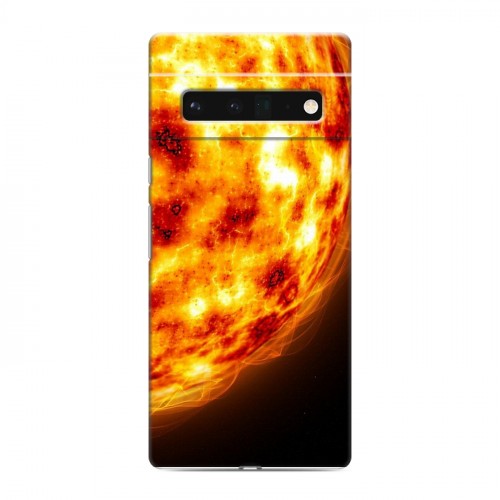 Дизайнерский силиконовый с усиленными углами чехол для Google Pixel 6 Pro Солнце