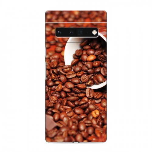 Дизайнерский силиконовый с усиленными углами чехол для Google Pixel 6 Pro кофе текстуры