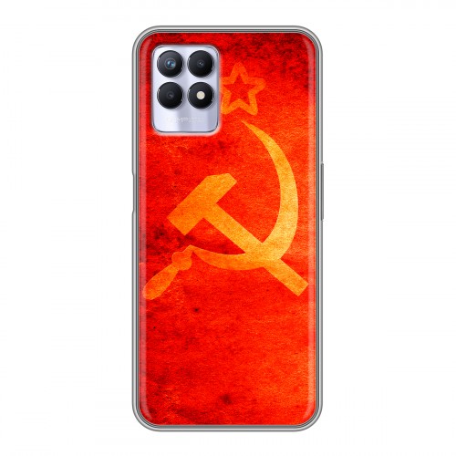 Дизайнерский силиконовый чехол для Realme 8i Флаг СССР 