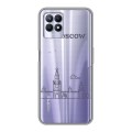 Полупрозрачный дизайнерский силиконовый чехол для Realme 8i Москва