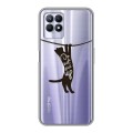 Полупрозрачный дизайнерский пластиковый чехол для Realme 8i Прозрачные кошки