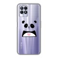 Полупрозрачный дизайнерский силиконовый чехол для Realme 8i Прозрачные панды - смайлики