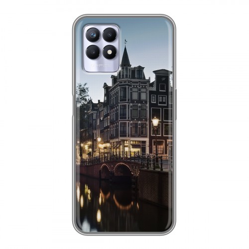 Дизайнерский силиконовый с усиленными углами чехол для Realme 8i амстердам