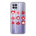 Полупрозрачный дизайнерский пластиковый чехол для Realme 8i Флаг Канады