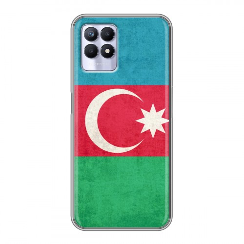Дизайнерский силиконовый с усиленными углами чехол для Realme 8i Флаг Азербайджана