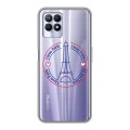 Полупрозрачный дизайнерский пластиковый чехол для Realme 8i Флаг Франции