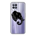 Полупрозрачный дизайнерский силиконовый с усиленными углами чехол для Realme 8i Прозрачные слоны