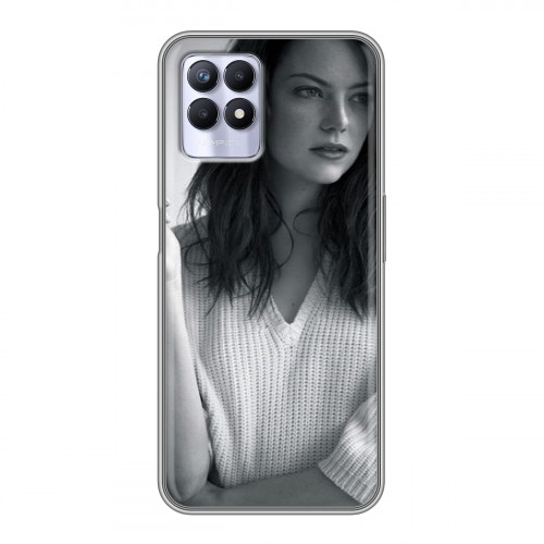 Дизайнерский силиконовый чехол для Realme 8i Эмма Стоун
