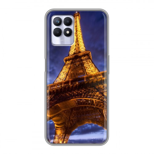 Дизайнерский силиконовый с усиленными углами чехол для Realme 8i Париж