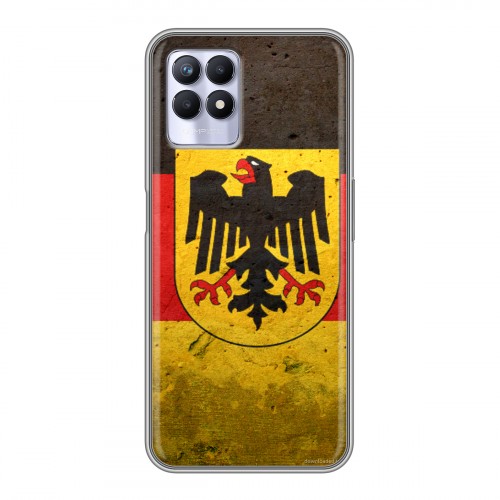 Дизайнерский пластиковый чехол для Realme 8i Флаг Германии