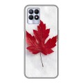 Дизайнерский пластиковый чехол для Realme 8i Флаг Канады