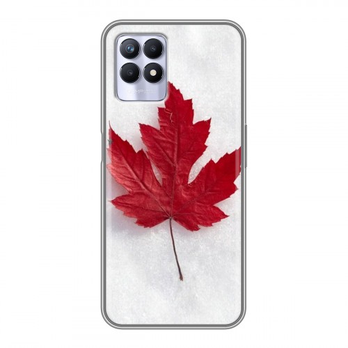 Дизайнерский силиконовый чехол для Realme 8i Флаг Канады