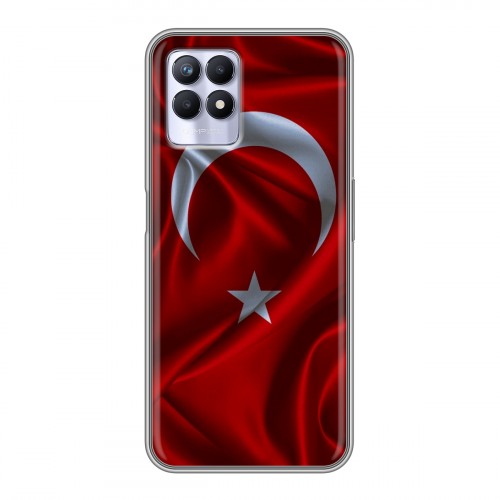 Дизайнерский пластиковый чехол для Realme 8i Флаг Турции