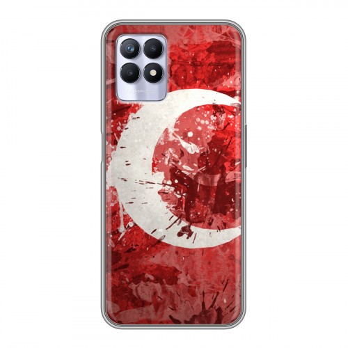 Дизайнерский силиконовый чехол для Realme 8i Флаг Турции