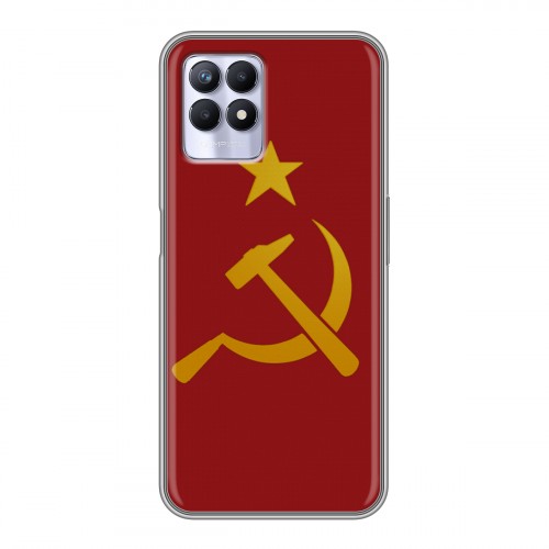 Дизайнерский силиконовый чехол для Realme 8i Флаг СССР