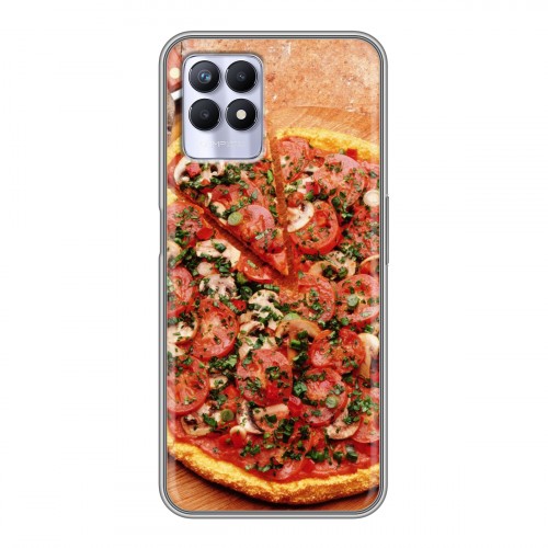 Дизайнерский силиконовый чехол для Realme 8i Пицца