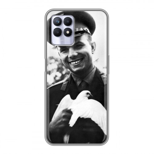 Дизайнерский силиконовый чехол для Realme 8i Юрий Гагарин