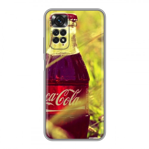 Дизайнерский силиконовый чехол для Xiaomi Redmi Note 11 Coca-cola