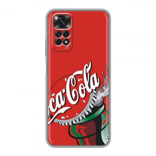 Дизайнерский силиконовый чехол для Xiaomi Redmi Note 11 Coca-cola