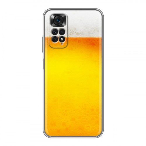 Дизайнерский силиконовый чехол для Xiaomi Redmi Note 11 Пузырьки пива