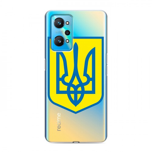 Полупрозрачный дизайнерский силиконовый чехол для Realme GT Neo 2 Флаг Украины