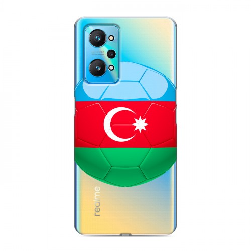 Полупрозрачный дизайнерский пластиковый чехол для Realme GT Neo 2 Флаг Азербайджана