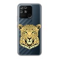 Дизайнерский пластиковый чехол для Realme Narzo 50A Прозрачные леопарды