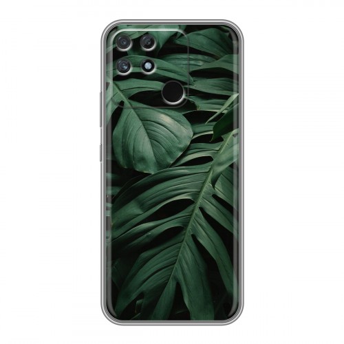 Дизайнерский силиконовый чехол для Realme Narzo 50A Нуарные листья