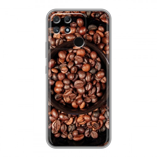 Дизайнерский силиконовый чехол для Realme Narzo 50A кофе текстуры