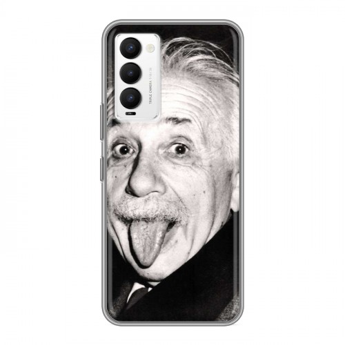 Дизайнерский силиконовый чехол для Tecno Camon 18 Альберт Эйнштейн