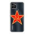 Полупрозрачный дизайнерский пластиковый чехол для Infinix Smart 6 Флаг СССР