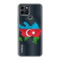 Полупрозрачный дизайнерский пластиковый чехол для Infinix Smart 6 Флаг Азербайджана