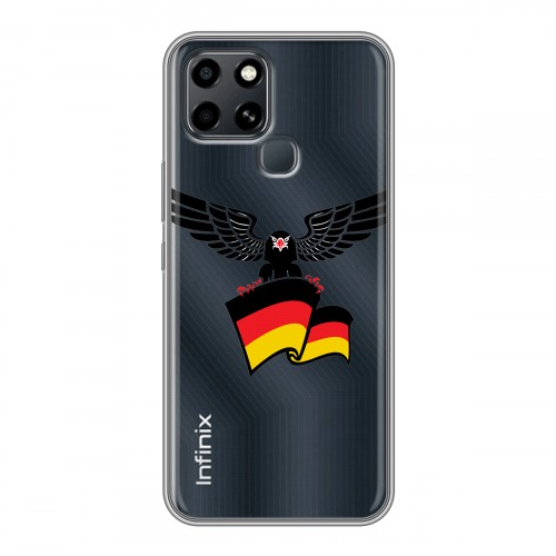 Полупрозрачный дизайнерский силиконовый чехол для Infinix Smart 6 Флаг Германии