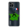 Полупрозрачный дизайнерский силиконовый чехол для Infinix Smart 6 Флаг Франции