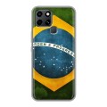 Дизайнерский силиконовый с усиленными углами чехол для Infinix Smart 6 Флаг Бразилии