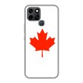 Дизайнерский силиконовый с усиленными углами чехол для Infinix Smart 6 Флаг Канады