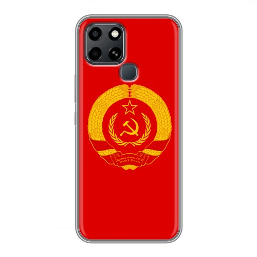 Дизайнерский силиконовый чехол для Infinix Smart 6 Флаг СССР