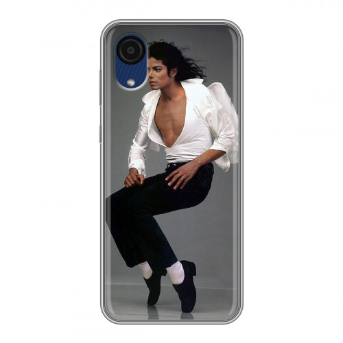 Дизайнерский силиконовый чехол для Samsung Galaxy A03 Core Майкл Джексон
