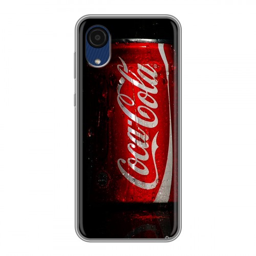 Дизайнерский пластиковый чехол для Samsung Galaxy A03 Core Coca-cola