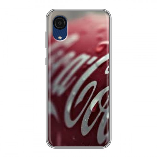Дизайнерский силиконовый чехол для Samsung Galaxy A03 Core Coca-cola