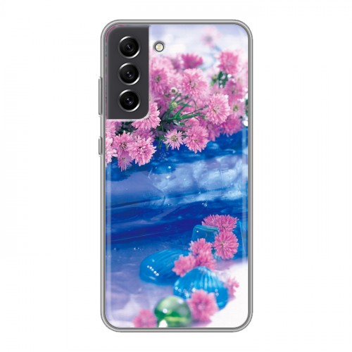 Дизайнерский силиконовый чехол для Samsung Galaxy S21 FE Хризантемы