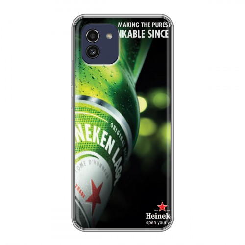 Дизайнерский силиконовый чехол для Samsung Galaxy A03 Heineken