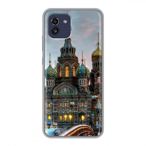 Дизайнерский силиконовый чехол для Samsung Galaxy A03 Санкт-Петербург