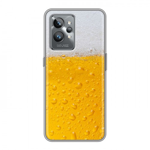 Дизайнерский силиконовый с усиленными углами чехол для Realme GT2 Pro Пузырьки пива