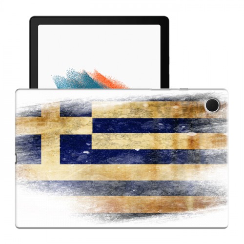 Дизайнерский силиконовый чехол для Samsung Galaxy Tab A8 10.5 (2021) флаг греции
